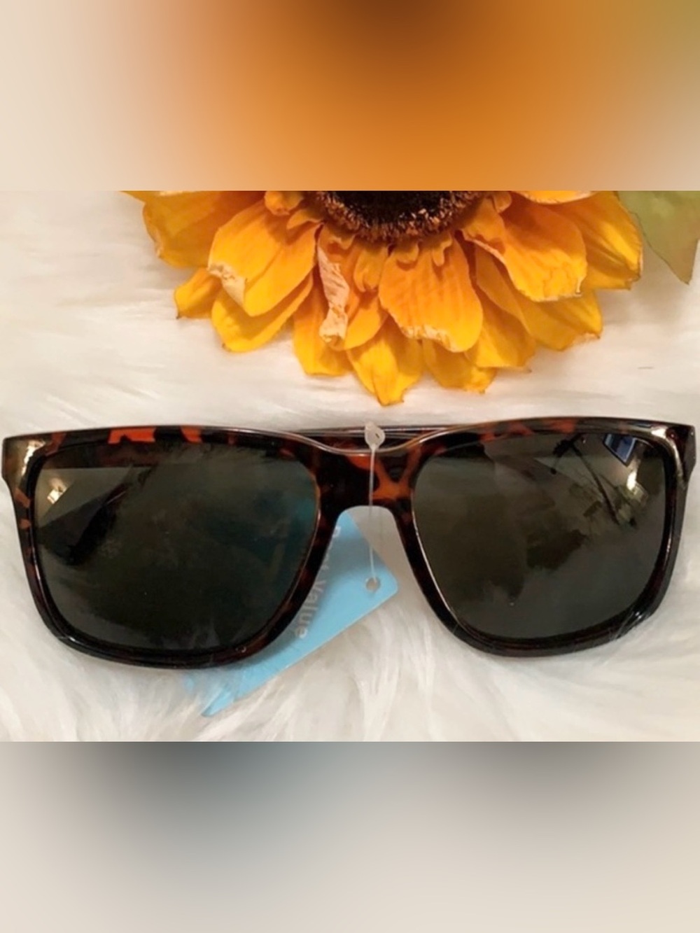 Brown Clear Sunglasses Dark And Light Brown With Black Lens NEW!